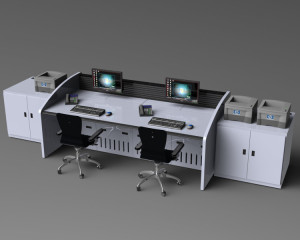 Enterprise NOC Control Room Furniture Rendering