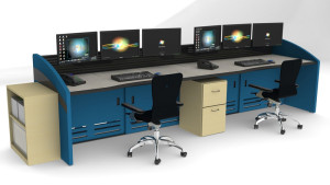 Enterprise NOC Control Room Furniture Rendering