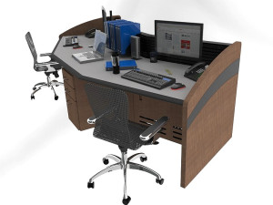 Enterprise NOC Control Room Furniture Rendering