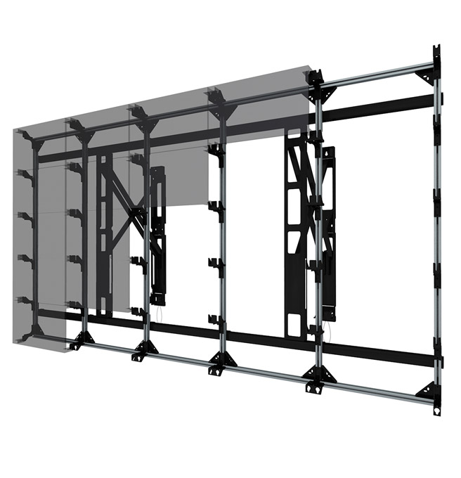 Video Wall Frames and Mounting Systems Inracks NOC Control Room