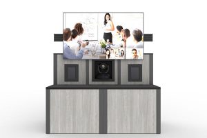 video conferencing station rendering, front view