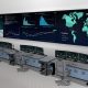 control center with large av wall display and multiple noc furniture configurations