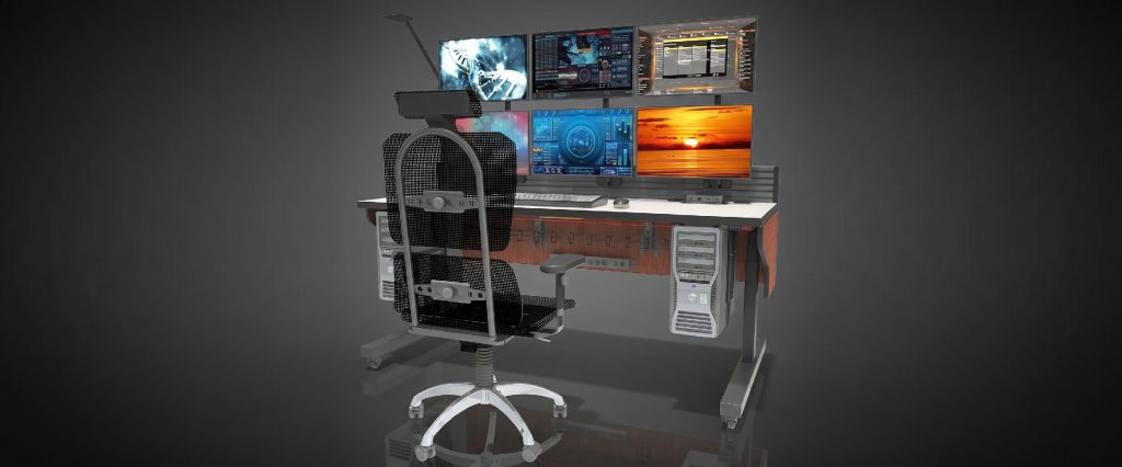 Edge sit stand control room desk