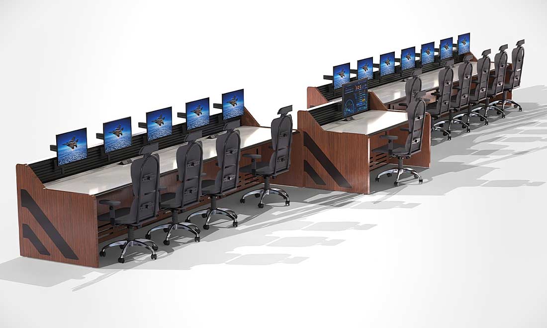Mission Critical Control Room Operator Desk Furniture